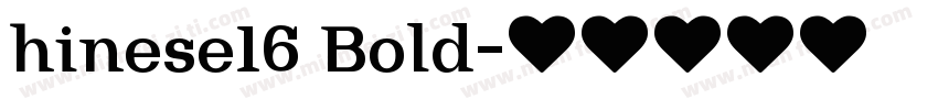 hinese16 Bold字体转换